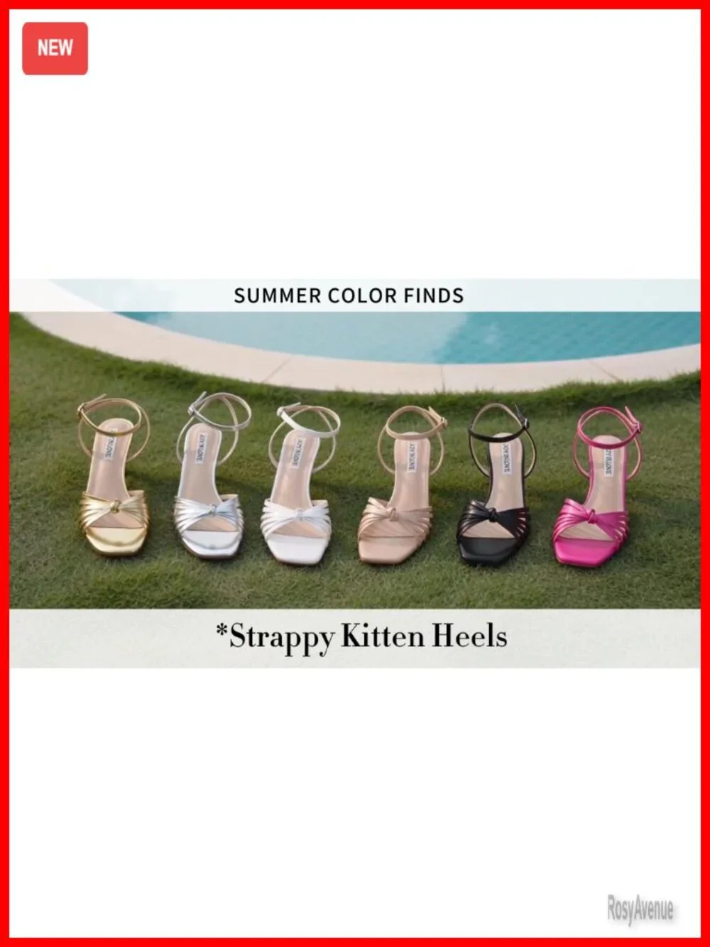 Kitten Low Strappy Heels Ankle Strap Heeled Sandals Faux Leather